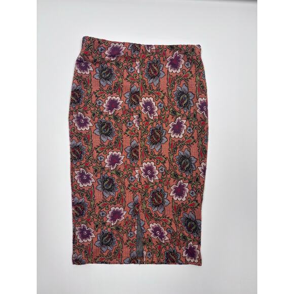 Zara Trafaluc Floral Tapestry Pencil Skirt Boho Size M - Picture 2 of 6